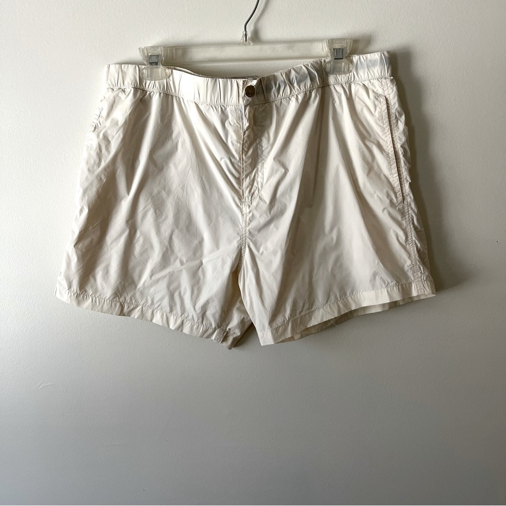 Men's Solid & Striped Swim Trunks L
